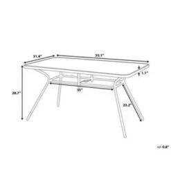 Beliani Tuintafel LIVO - Zwart Staal -Tuinmeubelwinkel 1996123690 0103