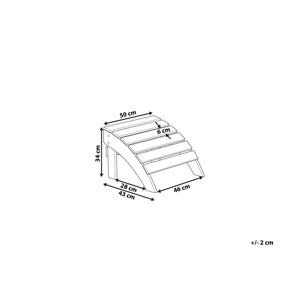 Beliani Voetenbankje ADIRONDACK - Blauw Kunsthout 3 Beliani Voetenbankje ADIRONDACK - Blauw Kunsthout - Afbeelding 3