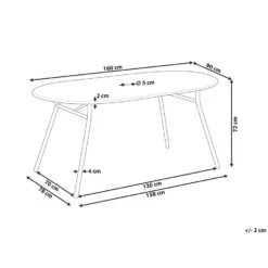 Beliani Tuintafel CALVI - Blauw Staal 6 Beliani Tuintafel CALVI - Blauw Staal -Tuinmeubelwinkel 2f540322f43d4635a548dfecbf9c509b