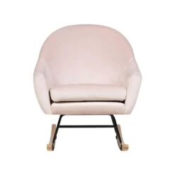 Beliani Schommelstoel OXIE - Roze Fluweel -Tuinmeubelwinkel 376caf227ccd42cf9e32c7a5e2ecd94e