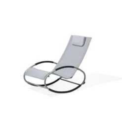 Beliani Tuinligstoel CAMPO - Grijs Polyester, Pvc -Tuinmeubelwinkel 3c138f5a37144451a43a2b40e244ff91