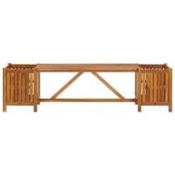 VidaXL Tuinbank Met 2 Bloembakken 150x30x40 Cm Massief Acaciahout -Tuinmeubelwinkel 40ce36e8997c43db8012090b116d840e