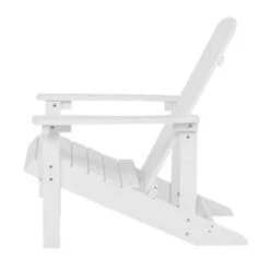 Beliani Tuinstoel ADIRONDACK - Wit Kunsthout -Tuinmeubelwinkel 438d2910b42e44aea299f03f00e433f5