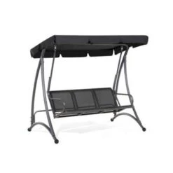 Beliani Schommelbank BOGART - Zwart Mesh 7 Beliani Schommelbank BOGART - Zwart Mesh -Tuinmeubelwinkel 48ce20f3c94f406f8ad242f1047a7ae6