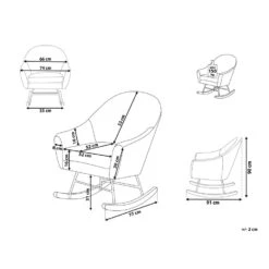 Beliani Schommelstoel OXIE - Grijs Fluweel -Tuinmeubelwinkel 4a5968871cb440dcb3a9f1d25773dbe5 1