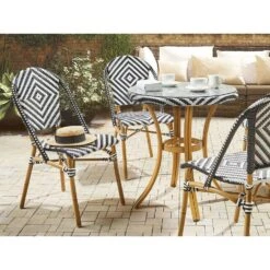 Beliani Tuintafel RIFREDDO - Beige Pe Rotan -Tuinmeubelwinkel 4e149cfcb64742a5994cbf6e464d5a14