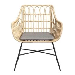 Le Sud Loungestoel Grimaud - Zwart/naturel - 82x70x67 Cm -Tuinmeubelwinkel 50105173 0100