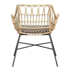 Le Sud Loungestoel Grimaud - Zwart/naturel - 82x70x67 Cm -Tuinmeubelwinkel 50105173 0900