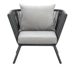 Loungestoel Almeria - Antraciet - 75x89x75 Cm -Tuinmeubelwinkel 50105176 0100