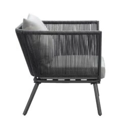 Loungestoel Almeria - Antraciet - 75x89x75 Cm -Tuinmeubelwinkel 50105176 0900