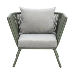 Loungestoel Almeria - Olijfgroen - 75x89x75 Cm -Tuinmeubelwinkel 50105177 0100