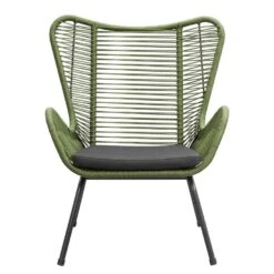 Loungefauteuil Monaco - Groen - Incl. Kussen -Tuinmeubelwinkel 50105205 0100