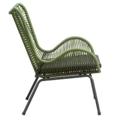 Loungefauteuil Monaco - Groen - Incl. Kussen -Tuinmeubelwinkel 50105205 8000
