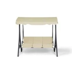 Beliani Schommelbank GARBO - Beige Polyester 7 Beliani Schommelbank GARBO - Beige Polyester -Tuinmeubelwinkel 502bf623068d42478e7d8a93103e0fa9