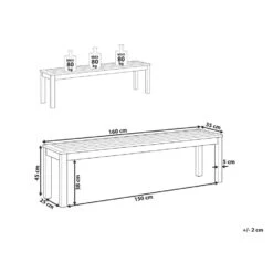 Beliani Tuinbank TUSCANIA - Donkere Houtkleur Eucalyptushout -Tuinmeubelwinkel 51814f6ded834b38b772ea3aa8bcce3b