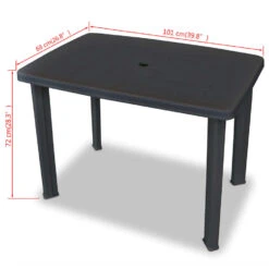 VidaXL Tuintafel 101x68x72 Cm Kunststof Antraciet -Tuinmeubelwinkel 5b0378b82b504dd5bc8d3f5f949cdb1f