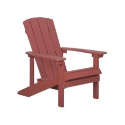 Beliani Tuinstoel ADIRONDACK - Rood Kunsthout -Tuinmeubelwinkel 6d01865fb12c4aeb994d15b3cbe6ef71