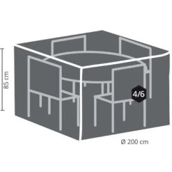 Outdoor Covers Premium Hoes Voor Ronde Tuinset - 85x200 Cm -Tuinmeubelwinkel 81010514 0200