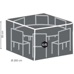 Outdoor Covers Premium Hoes Voor Ronde Tuinset - 260 Cm -Tuinmeubelwinkel 81010515 0200