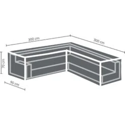 Outdoor Covers Premium Hoes Voor Loungeset - L Vormig - 300x90x70 Cm -Tuinmeubelwinkel 81010519 0200