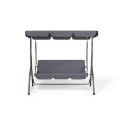 Beliani Schommelbank CHAPLIN - Grijs Polyester -Tuinmeubelwinkel 8cd63e9c1d5d43659847eac7064be23c