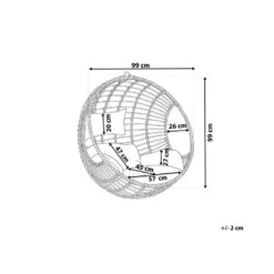 Beliani Hangstoel ASPIO - Zwart Pe Rotan -Tuinmeubelwinkel 8d74926d89614b9a8effc1e35a74fd29