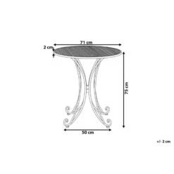 Beliani Ronde Tafel CILENTO - Grijs Ijzer -Tuinmeubelwinkel 8e9c8c271fff431197a9d2813592feb1