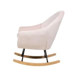 Beliani Schommelstoel OXIE - Roze Fluweel -Tuinmeubelwinkel 9550f70620fe4b2182e7fbb50303b596