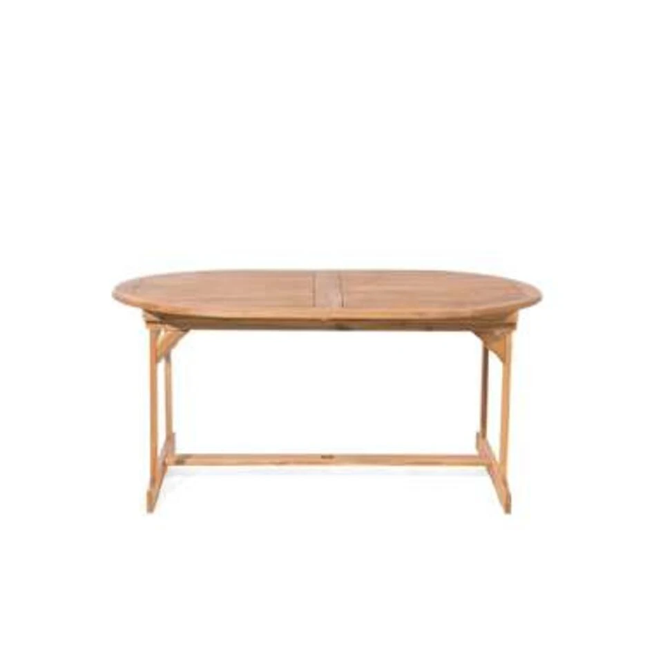 Beliani Verlengbare Tafel MAUI - Lichte Houtkleur Acaciahout 2 Beliani Verlengbare Tafel MAUI - Lichte Houtkleur Acaciahout - Afbeelding 2
