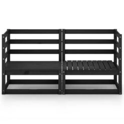 VidaXL Tuinbank 2-zits Massief Grenenhout Zwart -Tuinmeubelwinkel ae31b37973bd4edd9e069311e837fc1c