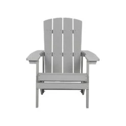 Beliani Tuinstoel ADIRONDACK - Grijs Kunsthout -Tuinmeubelwinkel b2514739c4ed42d480c75ece9ee47dd3
