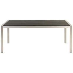 Beliani Tuintafel VERNIO - Zwart Kunsthout, Aluminium -Tuinmeubelwinkel b7e7c7292803415488785b172ac6e05d