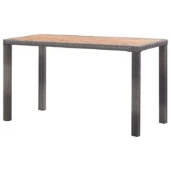 VidaXL Tuintafel 123x60x74 Cm Massief Acaciahout Antraciet En Bruin -Tuinmeubelwinkel b84fc7e778664d5db6814abd6408b4de