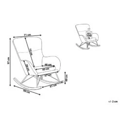 Beliani Schommelstoel ELLAN - Blauw Fluweel 6 Beliani Schommelstoel ELLAN - Blauw Fluweel -Tuinmeubelwinkel b9bd525ed125483f94d417124cccba8e 1