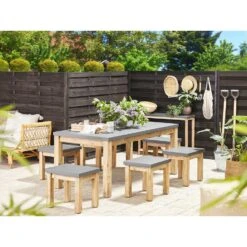 Beliani Tuinstoel OSTUNI - Grijs Vezelcement -Tuinmeubelwinkel c0f75dd7e3de4c378f991f46f1d3e509