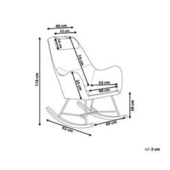 Beliani Schommelstoel ARRIE - Beige Polyester -Tuinmeubelwinkel c11c696c40444d45abd9aafae8c199ef