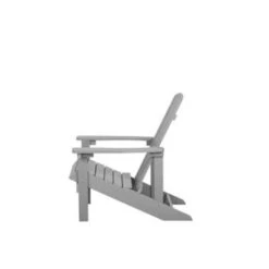 Beliani Tuinstoel ADIRONDACK - Grijs Kunsthout -Tuinmeubelwinkel c8237b9cd9854634aed0f462710b07d4