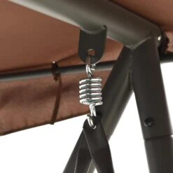 VidaXL Schommelbank Voor Buiten Met Luifel Koffiekleurig -Tuinmeubelwinkel cfe6933272f34a9c966e1b1db974f244