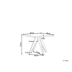 Beliani Eettafel OLBIA - Grijs Vezelcement -Tuinmeubelwinkel d091be844cdf4f6faf7f5b50b2df2625
