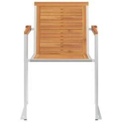 VidaXL Tuinstoelen 2 St Massief Acaciahout En Roestvrij Staal -Tuinmeubelwinkel e25eb6c5ae3f4398a30f5ff6b98ebde0