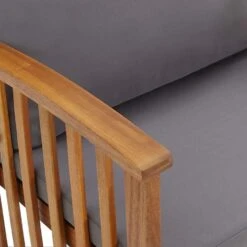 VidaXL Tuinbank Met Kussens 119 Cm Massief Acaciahout -Tuinmeubelwinkel e48befbe8355466288d0a9584d0bbc46