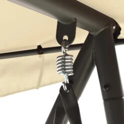 VidaXL Schommelbank Voor Buiten Met Luifel Zandwit 7 VidaXL Schommelbank Voor Buiten Met Luifel Zandwit -Tuinmeubelwinkel eb1cf812b7244768b501c01febec0c2d