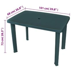 VidaXL Tuintafel 101x68x72 Cm Kunststof Groen -Tuinmeubelwinkel eba87c73216e459389fdceb181bc14cd