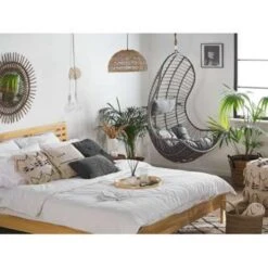 Beliani Hangstoel PINETO - Grijs Pe Rotan 6 Beliani Hangstoel PINETO - Grijs Pe Rotan -Tuinmeubelwinkel f595e670800b46edb11d05d73705b3d1